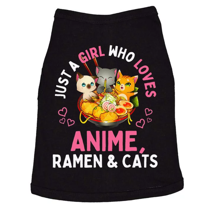 Just a  Who Loves Anime Ra and Cats Kawaii Manga Gift Doggie Tank