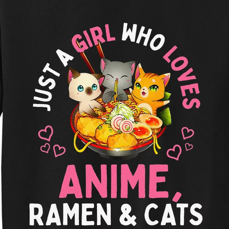 Just a  Who Loves Anime Ra and Cats Kawaii Manga Gift Sweatshirt