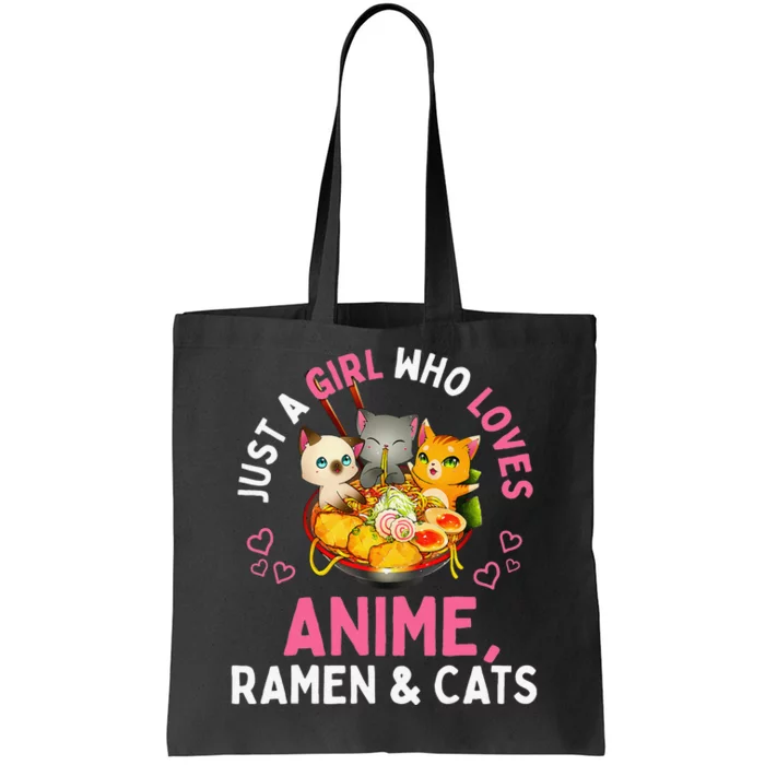 Just a  Who Loves Anime Ra and Cats Kawaii Manga Gift Tote Bag