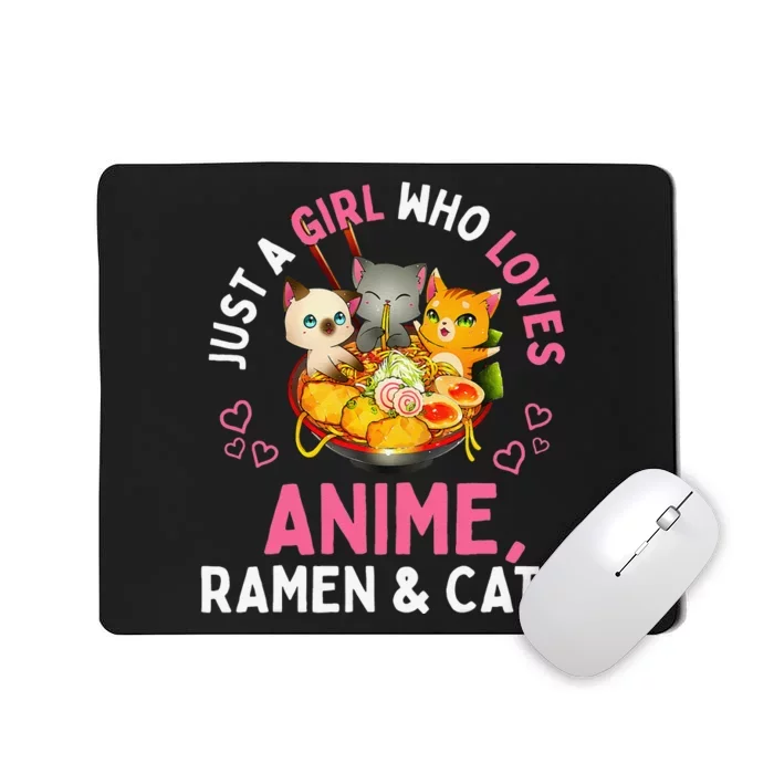 Just a  Who Loves Anime Ra and Cats Kawaii Manga Gift Mousepad