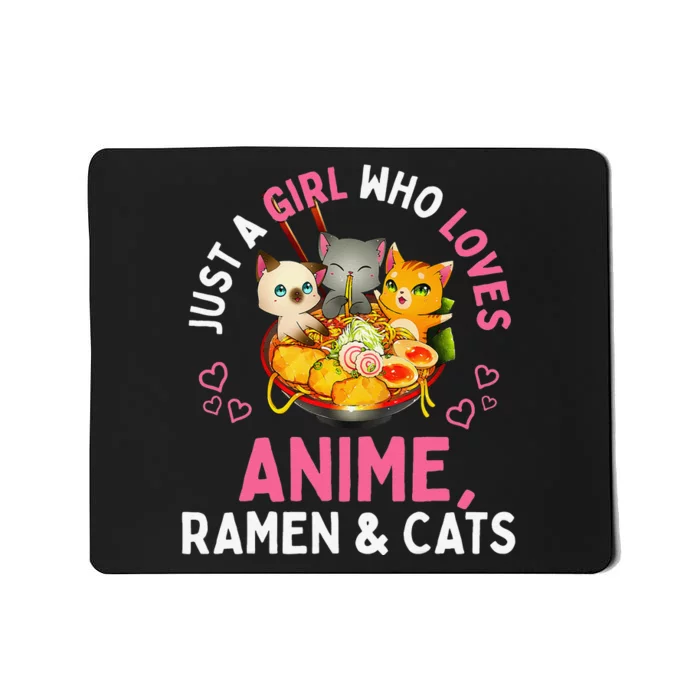 Just a  Who Loves Anime Ra and Cats Kawaii Manga Gift Mousepad