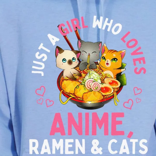 Just a  Who Loves Anime Ra and Cats Kawaii Manga Gift Unisex Surf Hoodie