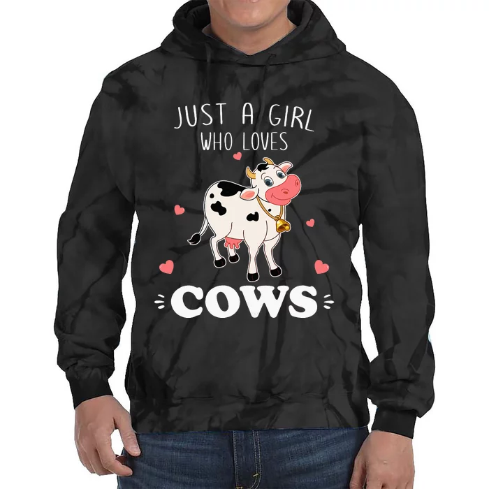 Just A  Who Loves Farm Animals Lover Funny Tie Dye Hoodie