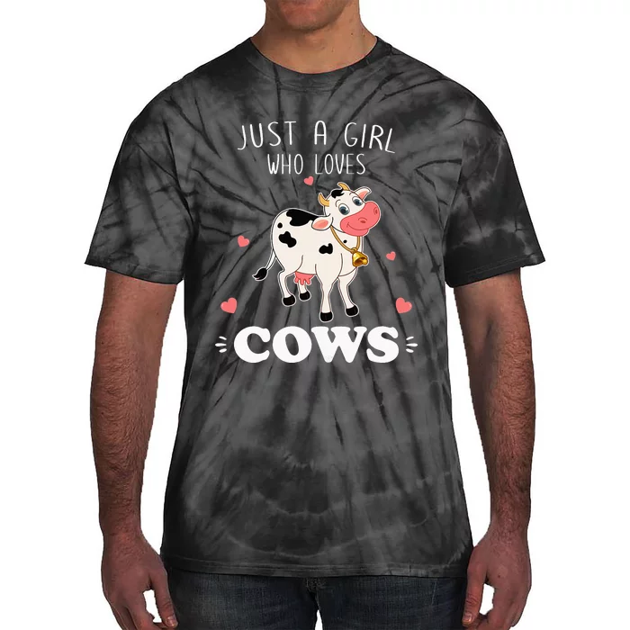 Just A  Who Loves Farm Animals Lover Funny Tie-Dye T-Shirt