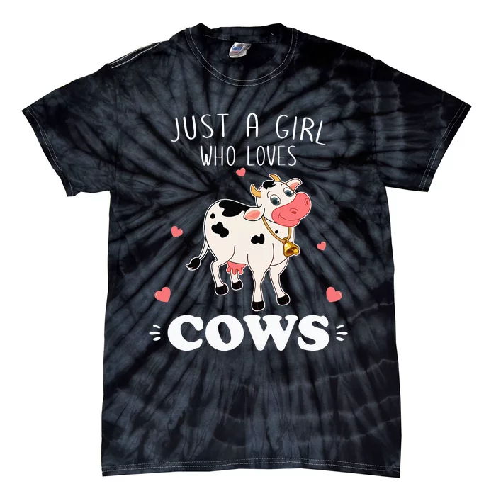 Just A  Who Loves Farm Animals Lover Funny Tie-Dye T-Shirt