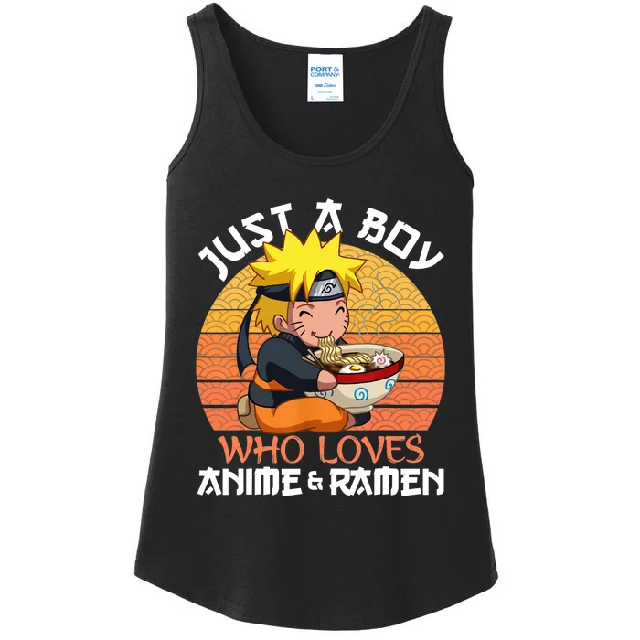 Just A Who Loves Anime And Ra Japanese Otaku Boys Son Ladies Essential Tank