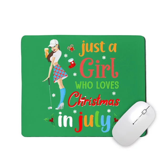 Just A Who Loves Christmas In July Golf Lover Mousepad