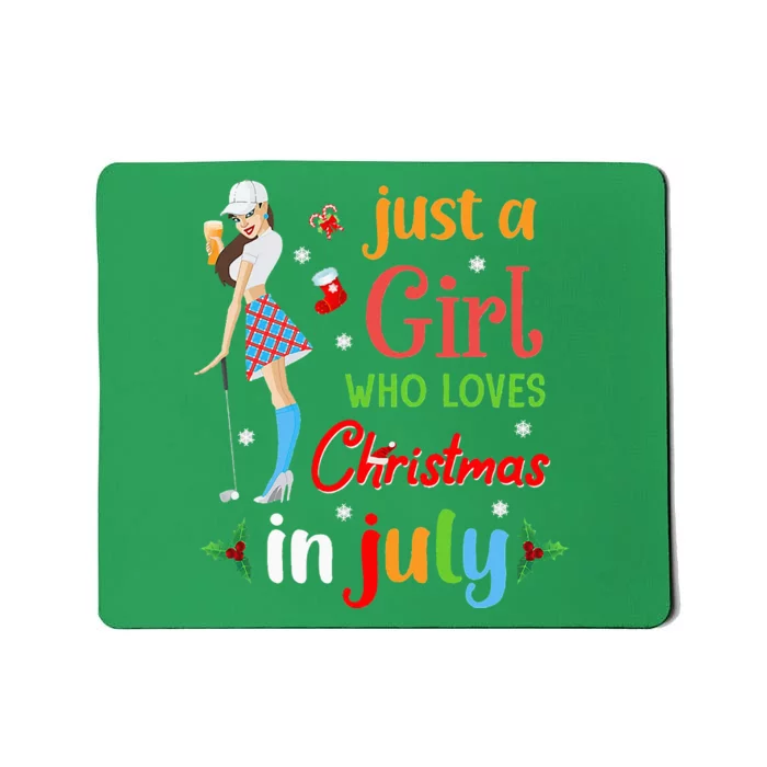 Just A Who Loves Christmas In July Golf Lover Mousepad