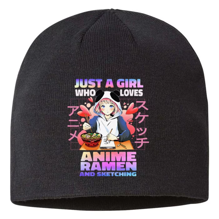 Just A  Who Loves Anime Ra and Sketching Anime Gift 8 1/2in Sustainable Knit Beanie