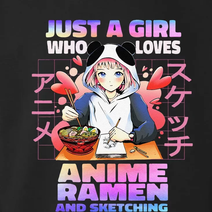 Just A  Who Loves Anime Ra and Sketching Anime Gift Toddler Hoodie