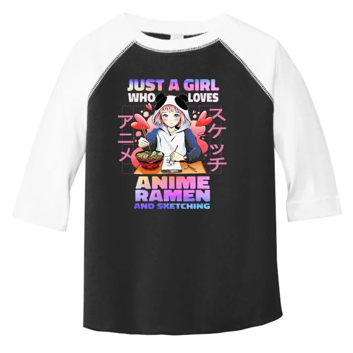 Just A  Who Loves Anime Ra and Sketching Anime Gift Toddler Fine Jersey T-Shirt