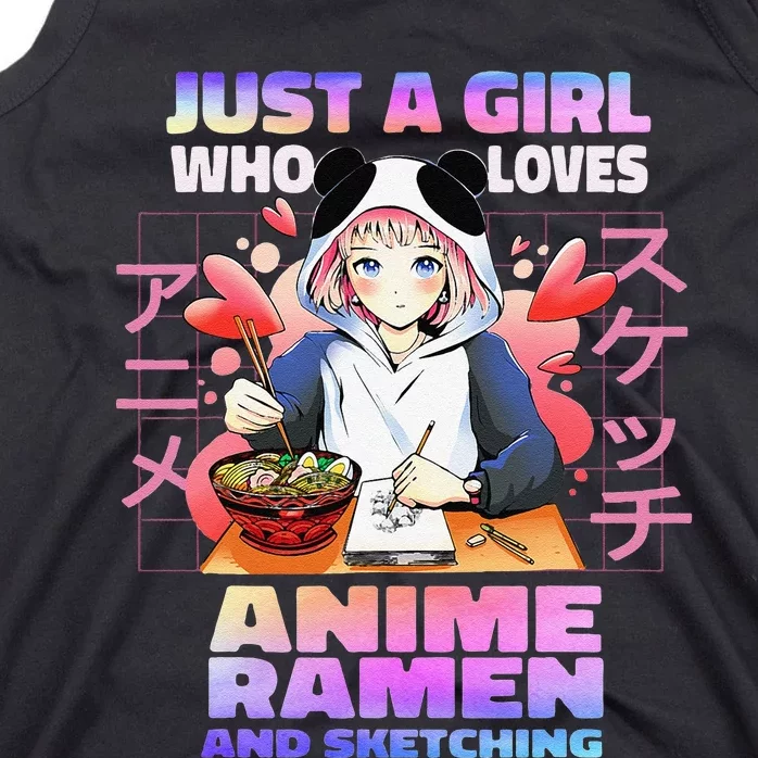 Just A  Who Loves Anime Ra and Sketching Anime Gift Tank Top