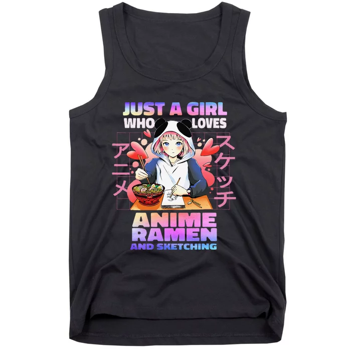 Just A  Who Loves Anime Ra and Sketching Anime Gift Tank Top