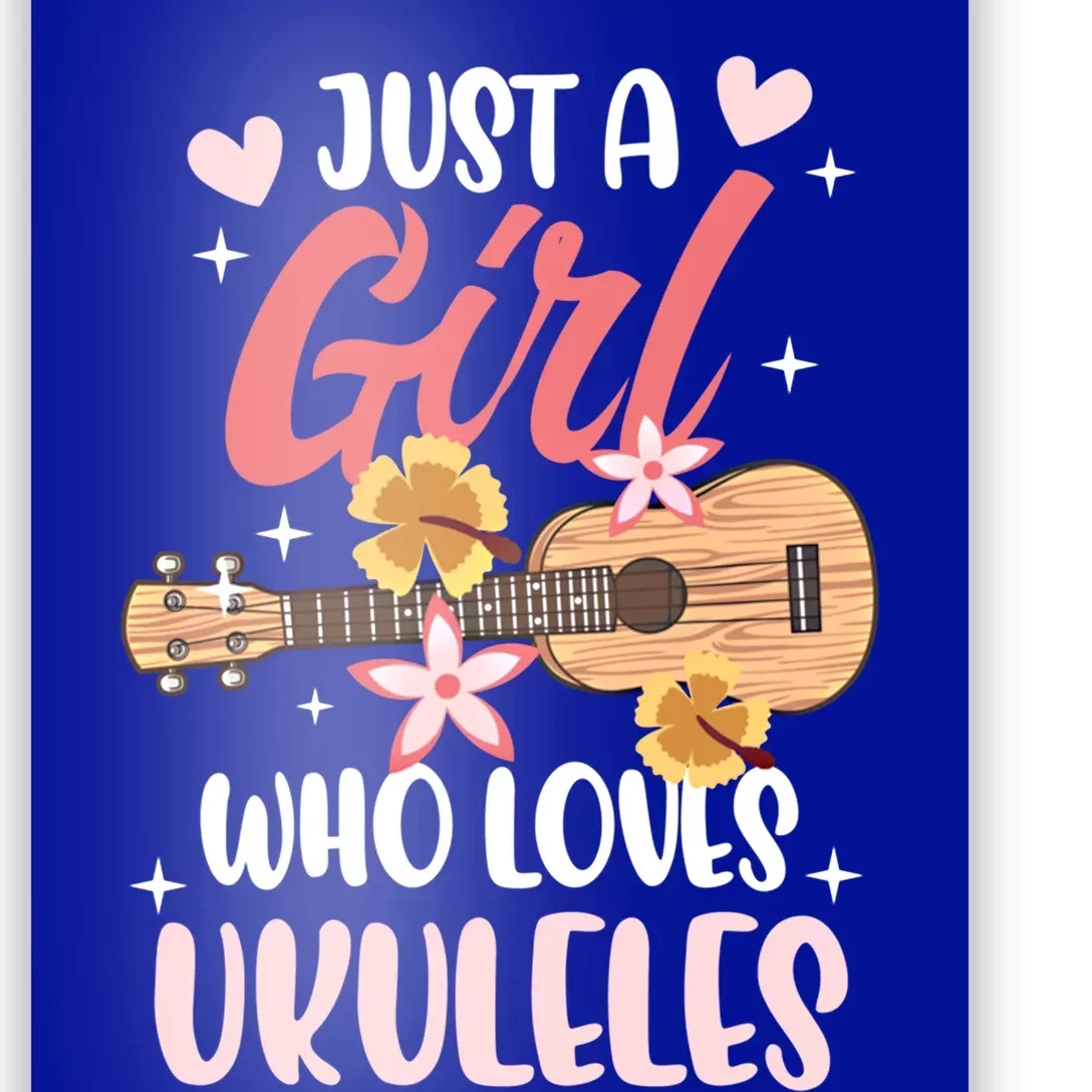 Just A Who Loves Ukuleles Gift Poster