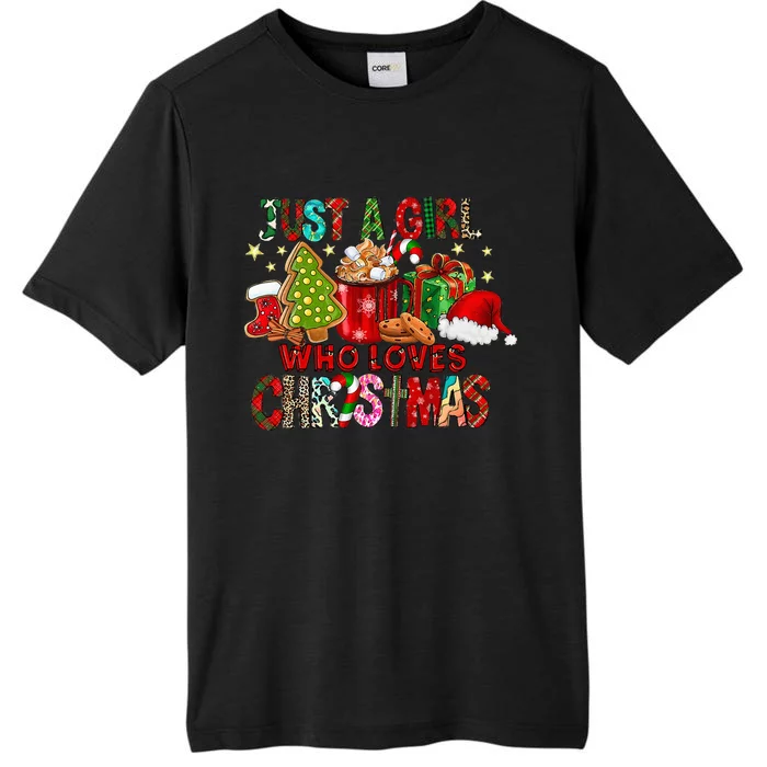 Just A Who Loves Hot Cocoa Funny Christmas ChromaSoft Performance T-Shirt