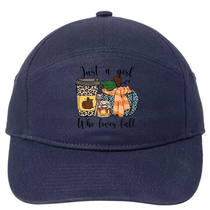 Just A Who Loves Fall Pumpin Spice Latte Cute Autumn Gift 7-Panel Snapback Hat