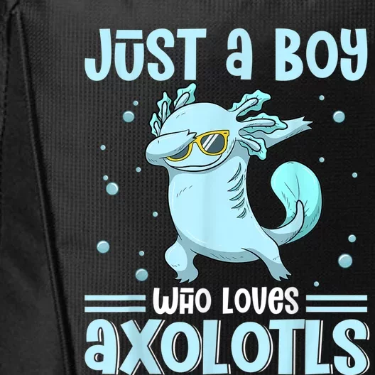 Just a  Who Loves Axolotls Funny Axolotl Gamer Boys City Backpack