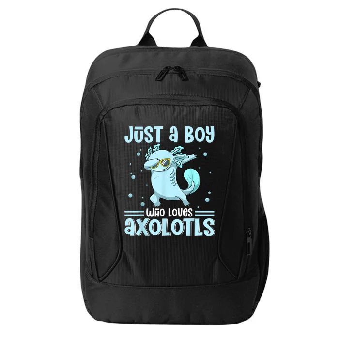 Just a  Who Loves Axolotls Funny Axolotl Gamer Boys City Backpack