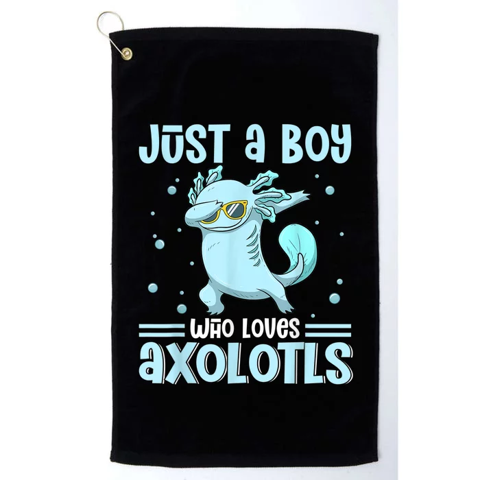 Just a  Who Loves Axolotls Funny Axolotl Gamer Boys Platinum Collection Golf Towel