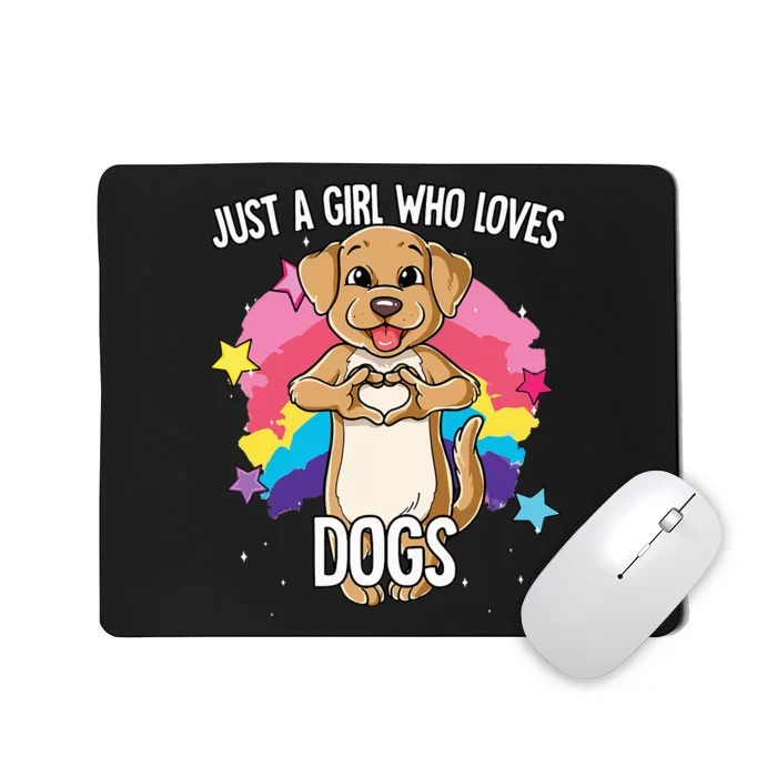 Just A Who Loves Dogs Dog Mousepad