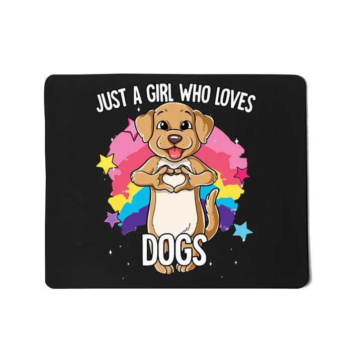 Just A Who Loves Dogs Dog Mousepad