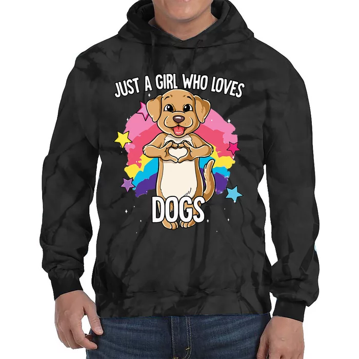 Just A Who Loves Dogs Dog Tie Dye Hoodie