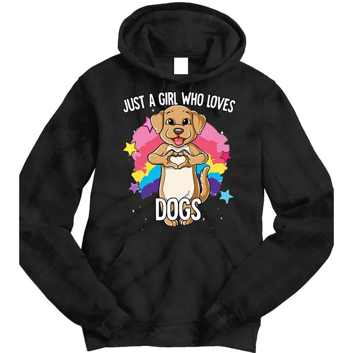 Just A Who Loves Dogs Dog Tie Dye Hoodie