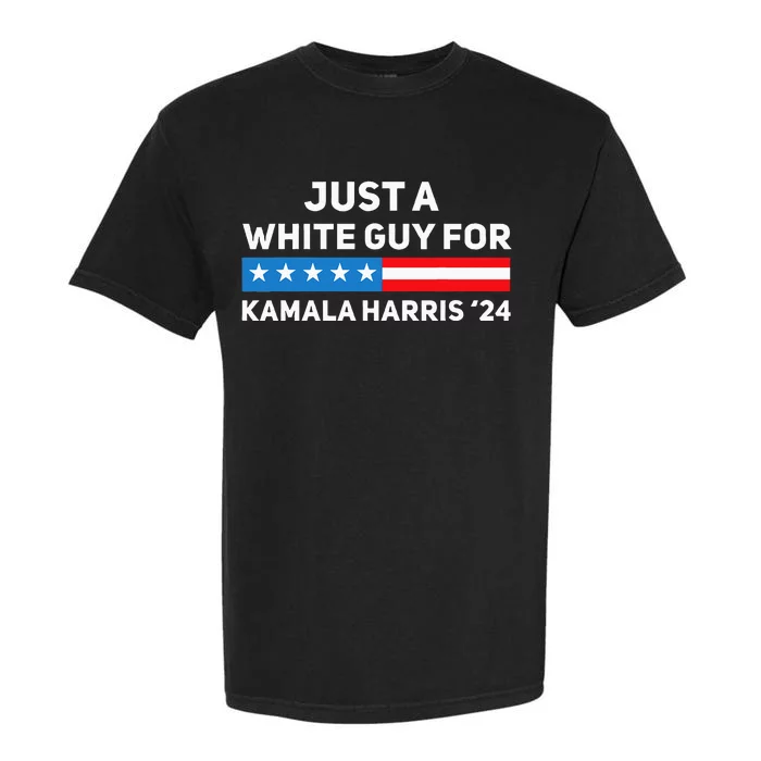 Just A White Guy For Kamala Harris 2024 President Election Garment-Dyed Heavyweight T-Shirt