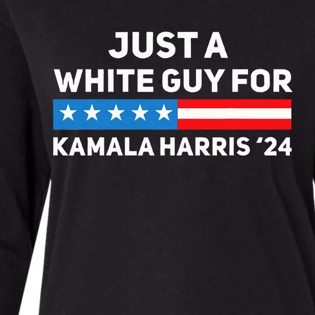 Just A White Guy For Kamala Harris 2024 President Election Womens Cotton Relaxed Long Sleeve T-Shirt