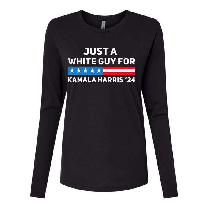 Just A White Guy For Kamala Harris 2024 President Election Womens Cotton Relaxed Long Sleeve T-Shirt