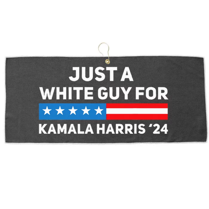 Just A White Guy For Kamala Harris 2024 President Election Large Microfiber Waffle Golf Towel