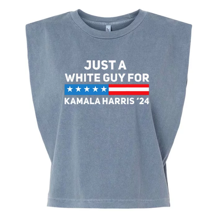 Just A White Guy For Kamala Harris 2024 President Election Garment-Dyed Women's Muscle Tee