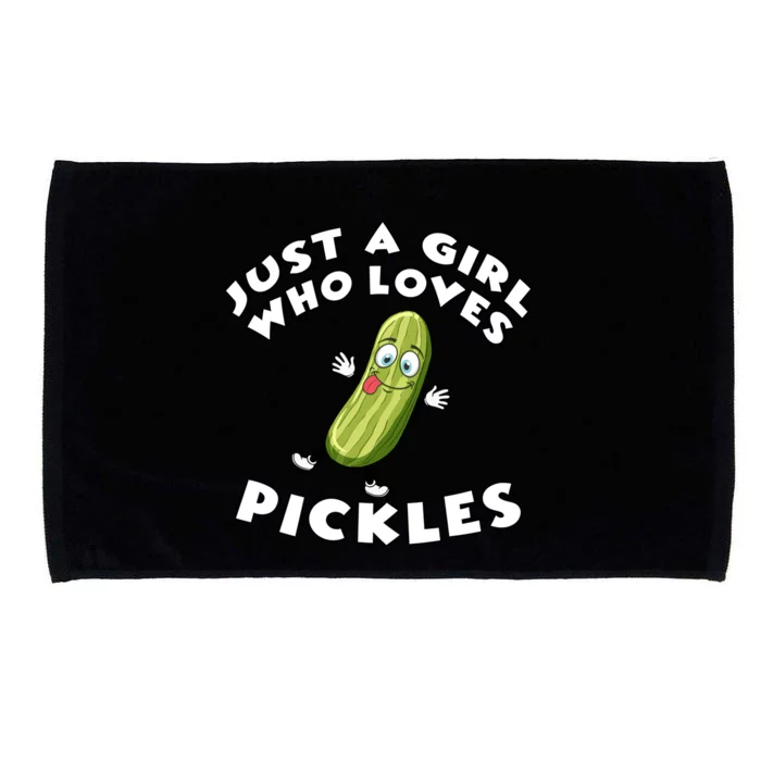 Just A Who Loves Pickles Cool Gift Pickle Lover's Gift Microfiber Hand Towel