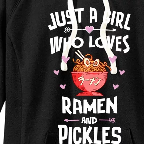 Just A Who Loves Ra And Pickles Gift Women's Fleece Hoodie