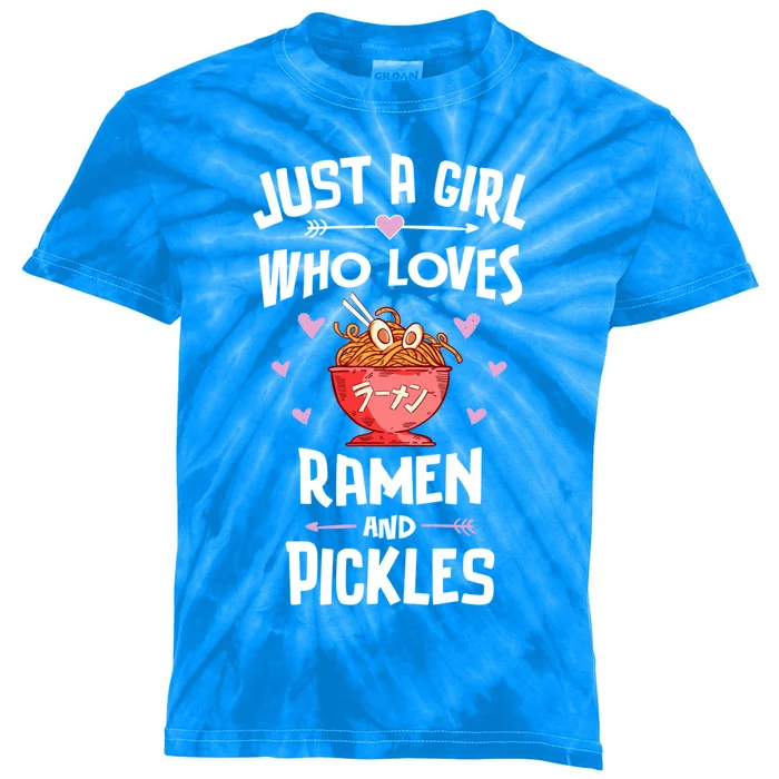 Just A Who Loves Ra And Pickles Gift Kids Tie-Dye T-Shirt