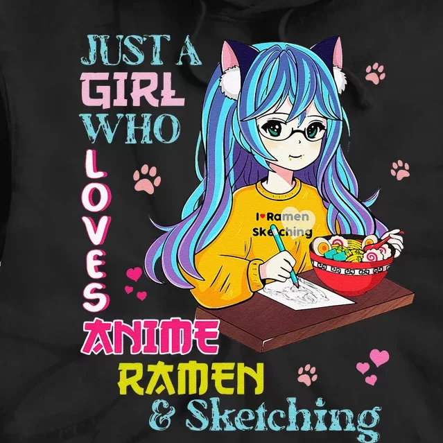 Just A  Who Loves Anime Ra And Sketching Tie Dye Hoodie