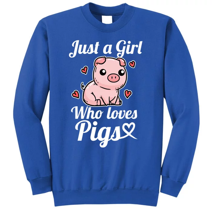 Just A Who Loves Pigs Cute Pig Costume Funny Gift Sweatshirt