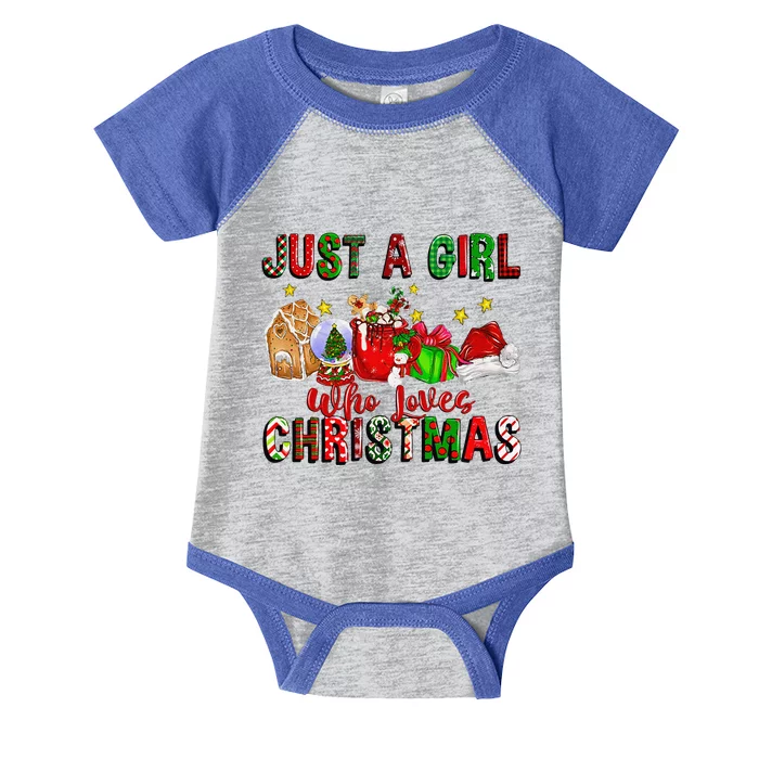 Just A Who Loves Christmas Coffee Drinking Lover Gifts Infant Baby Jersey Bodysuit