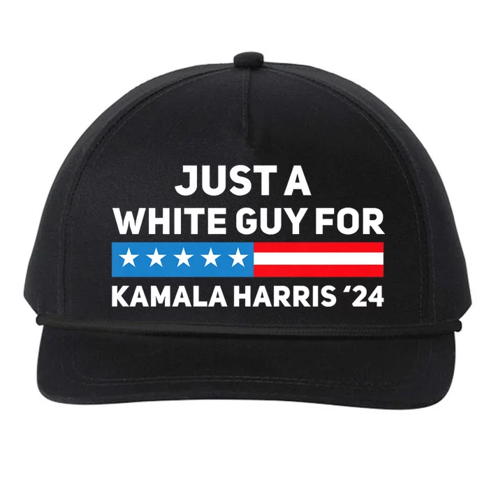 Just A White Guy For Kamala Harris 2024 President Election Snapback Five-Panel Rope Hat