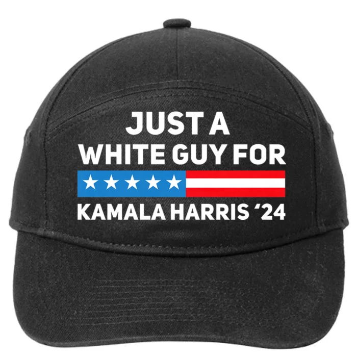 Just A White Guy For Kamala Harris 2024 President Election 7-Panel Snapback Hat