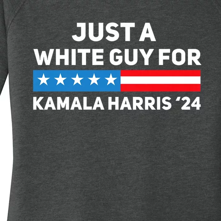 Just A White Guy For Kamala Harris 2024 President Election Women's Perfect Tri Tunic Long Sleeve Shirt