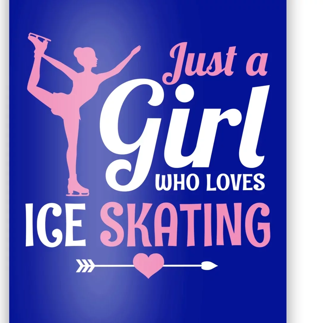 Just A Who Loves Ice Skating Figure Skate Skater Gift Cute Gift Poster