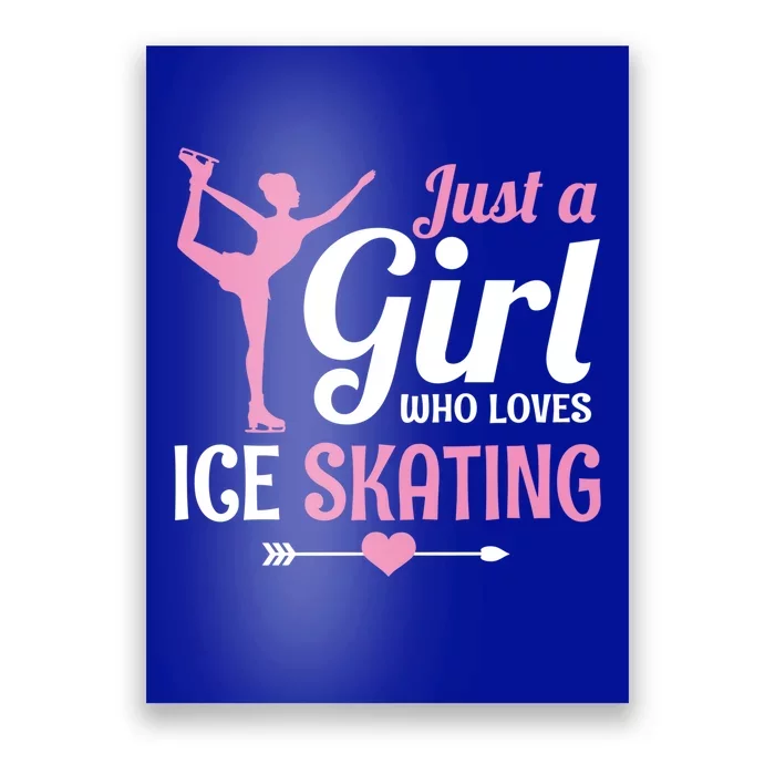 Just A Who Loves Ice Skating Figure Skate Skater Gift Cute Gift Poster