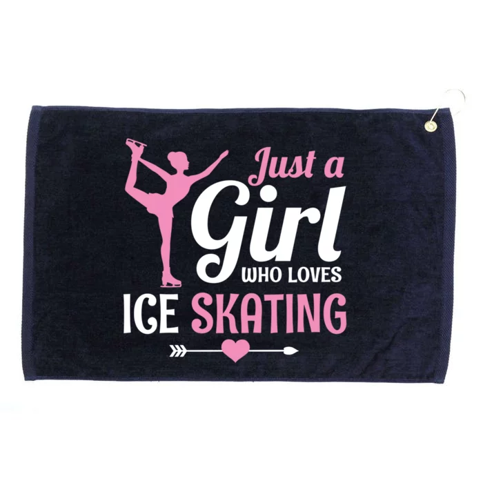 Just A Who Loves Ice Skating Figure Skate Skater Gift Cute Gift Grommeted Golf Towel