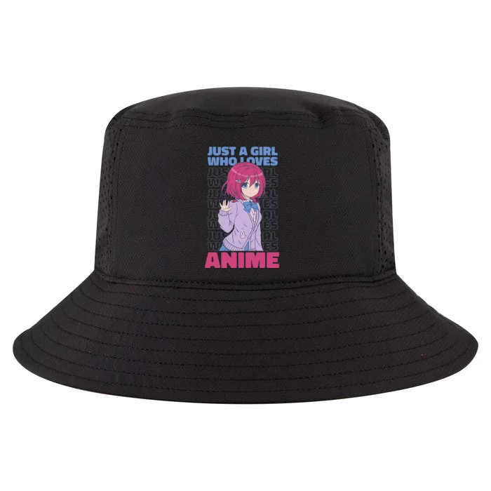 Just A  Who Loves Anime  Otaku Cool Comfort Performance Bucket Hat