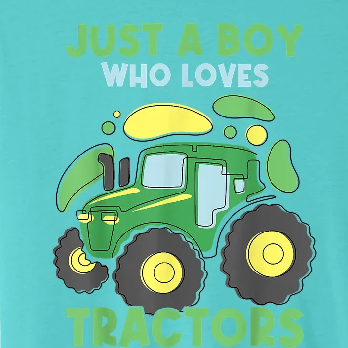 Just A Who Loves Tractors Funny Tractor Lover ChromaSoft Performance T-Shirt