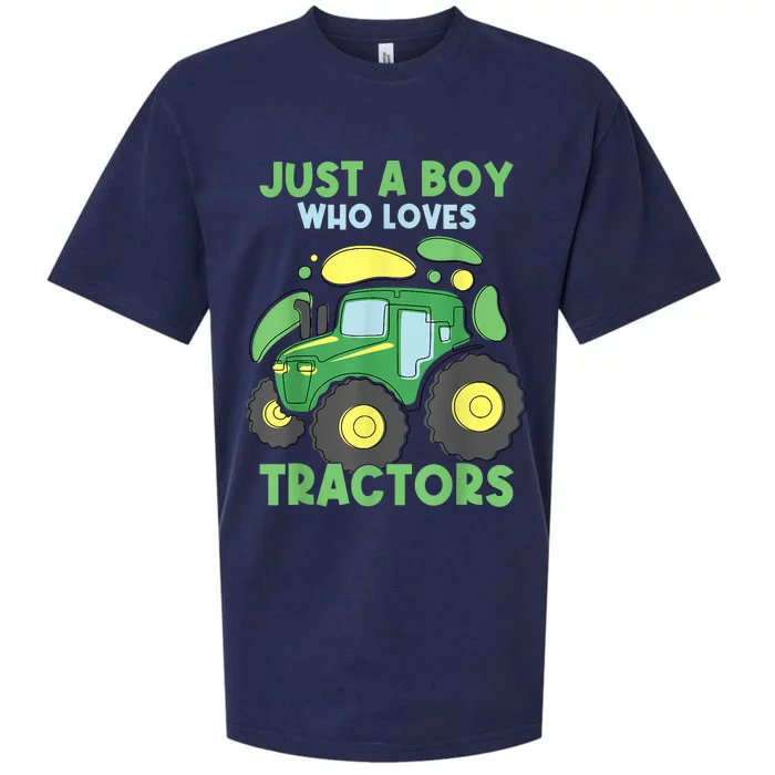 Just A Who Loves Tractors Funny Tractor Lover Sueded Cloud Jersey T-Shirt