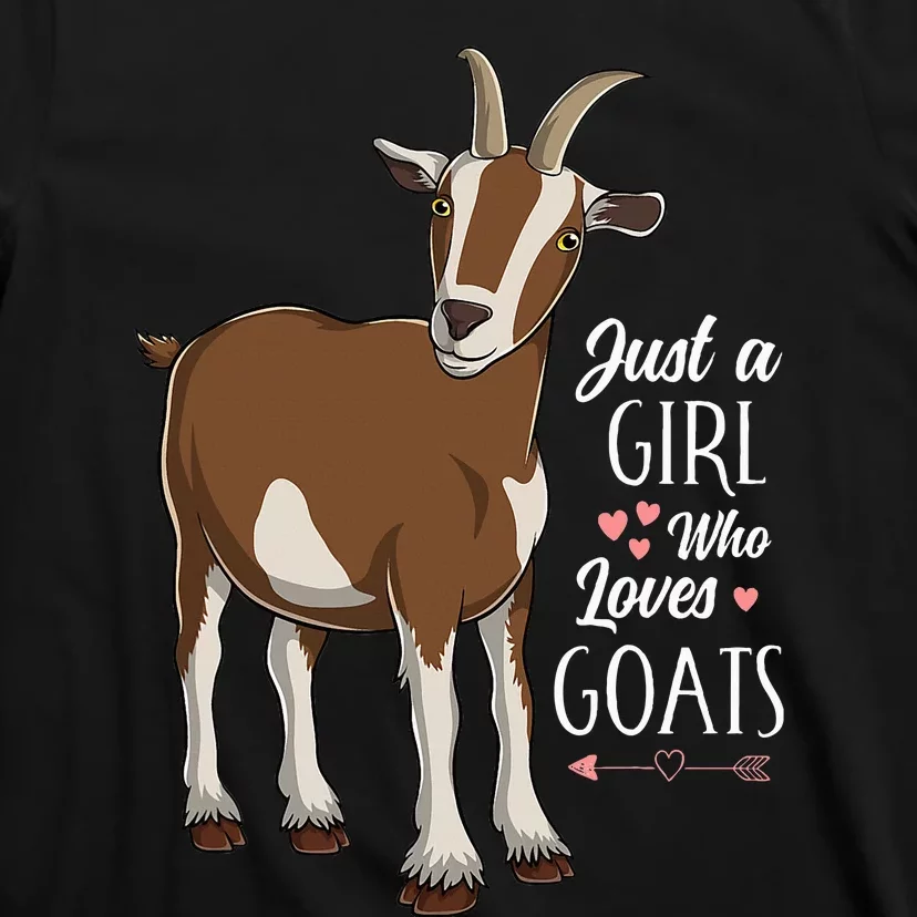 Just a Who Loves Goats Cute Farm Animal T-Shirt