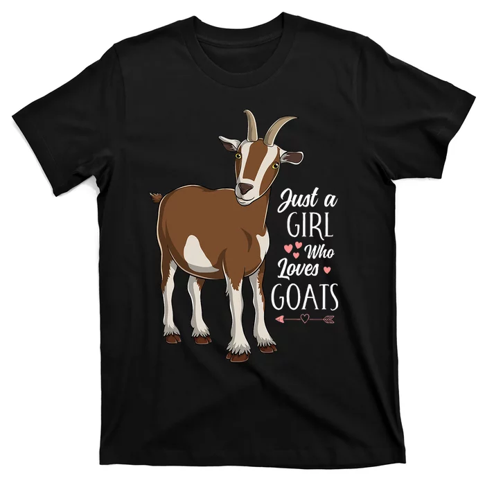 Just a Who Loves Goats Cute Farm Animal T-Shirt