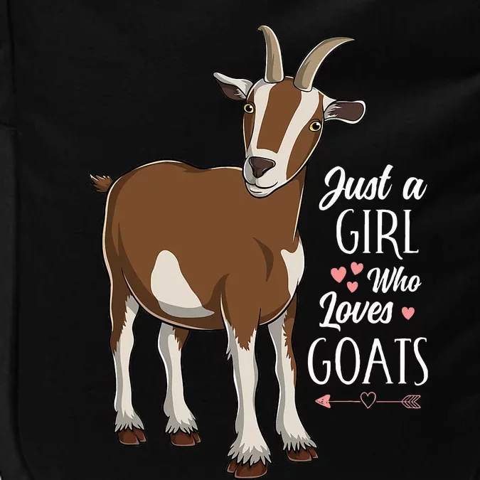 Just a Who Loves Goats Cute Farm Animal Impact Tech Backpack